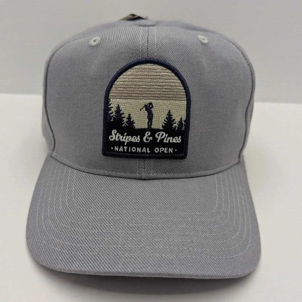 Adidas Golf Stripes & Pines National Open Snapback Hat Grey LGREYH JX2337 OSFM